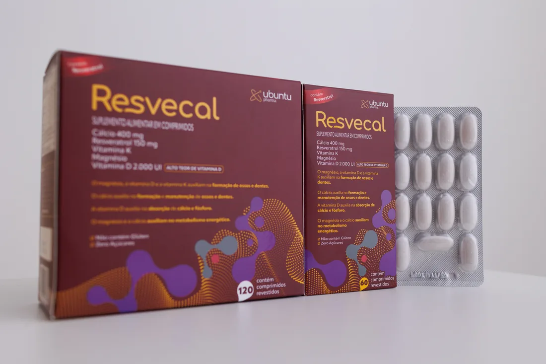 Resvecal, embalagem do suplemento alimentar